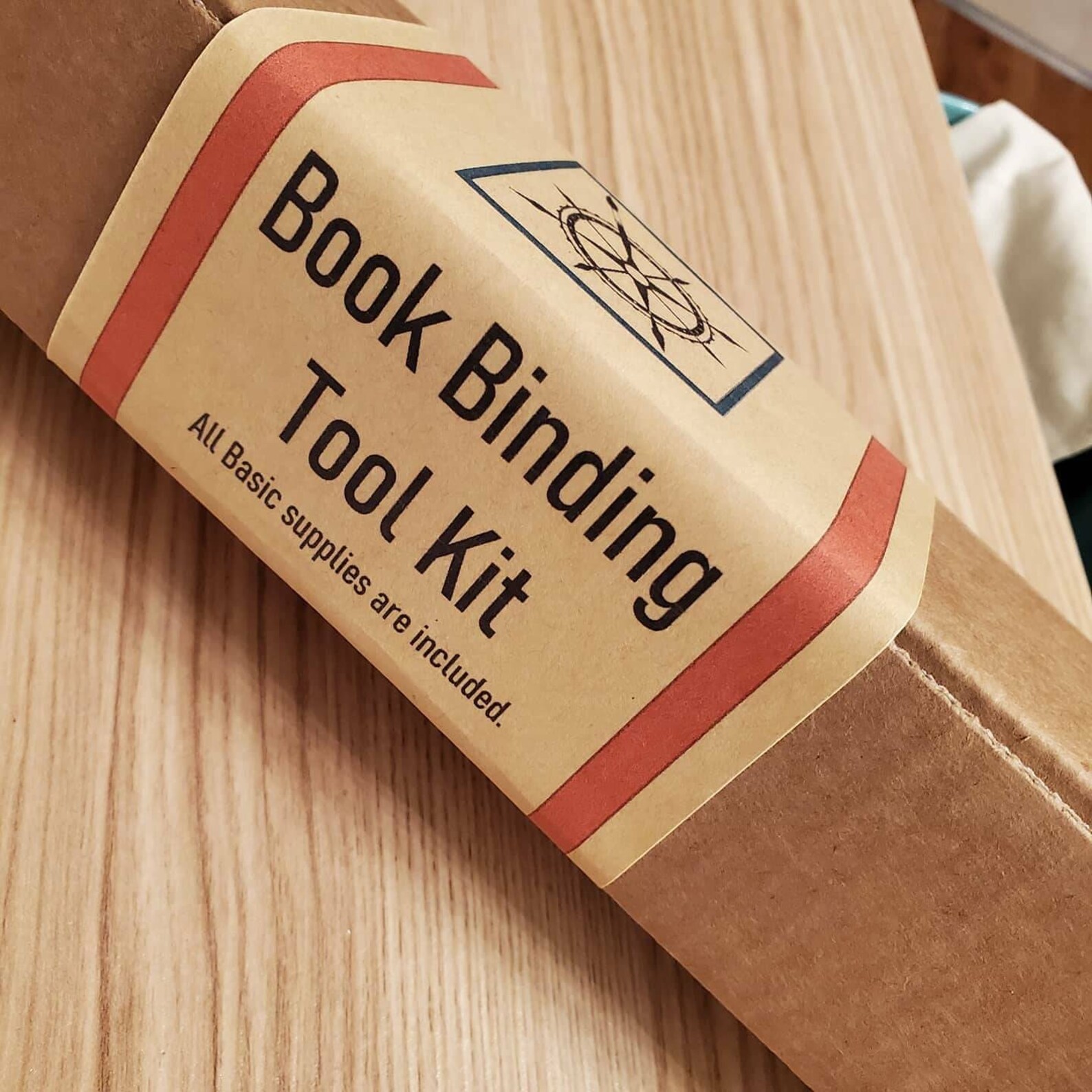 Bookbinding punch cradle with awl. Bookbinding kit Etsy