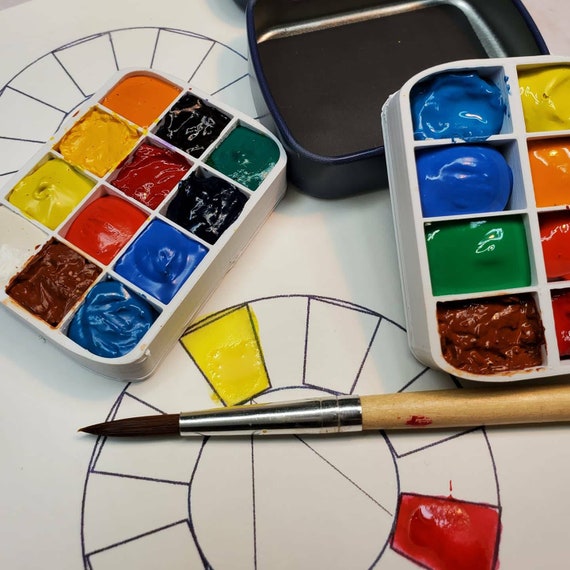 Watercolor Mini Palette Travel 2 X 3 X 1 2 in With 2 Removable