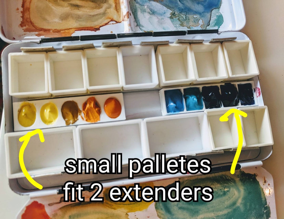 15 Half Pan Empty Watercolor Palette Tin, 3.75x2.25, Perfect for