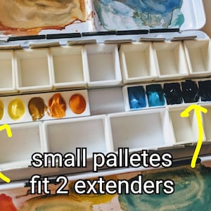 Watercolor palette Narrow extenders set of  narrow OVAL, CIRCLE, RECTANGULAR