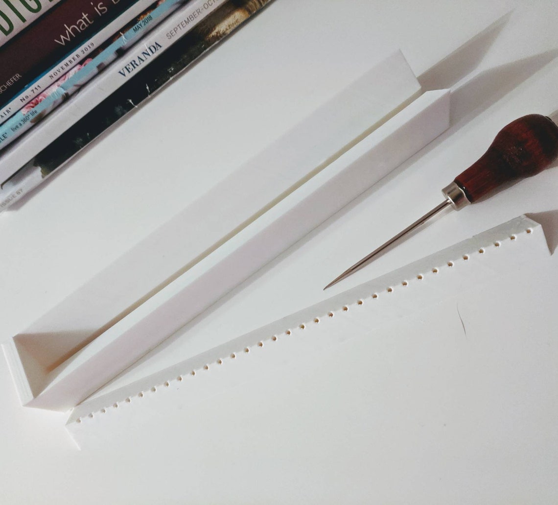 Bookbinding punch signature cradle with awl. Free Shipping Etsy