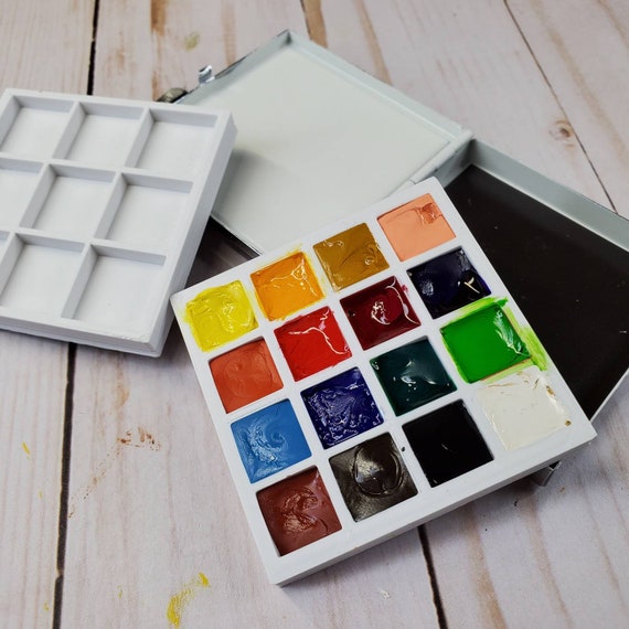 Mini Watercolor Palette, 16 Color Sketchbook Magnet Palette, Portable  Folding Paint Box, Travel Palette, Watercolor Palette for Drawing, with a