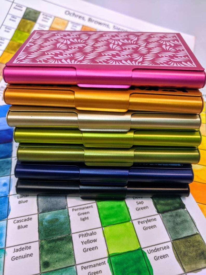 Travel Watercolor paint palette w removable palette Etsy