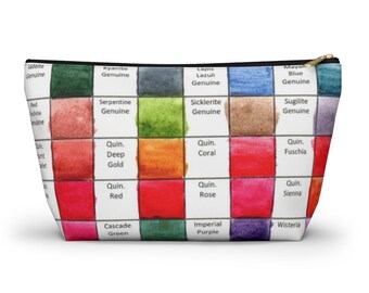 Pencil case bag pouch Watercolor chart