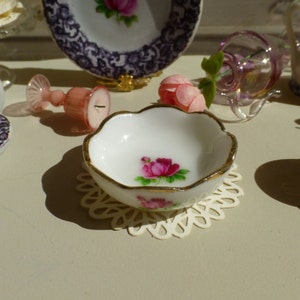 Black Lace Dollhouse Porcelain Bowl