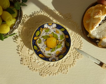 Tuscan Lemons  Ceramic Dollhouse Plate 1:12 Scale