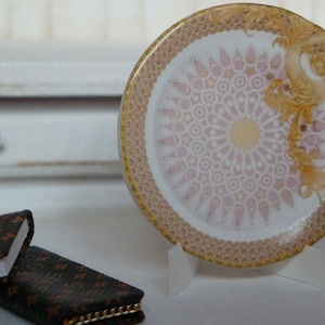 Piatto in miniatura per casa delle bambole in scala 1:12.