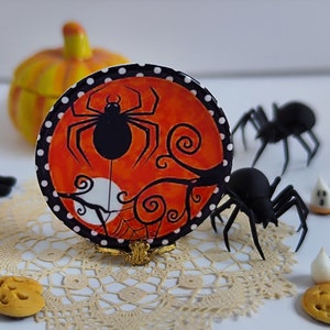 Plato de Halloween de casa embrujada en miniatura para casa de muñecas