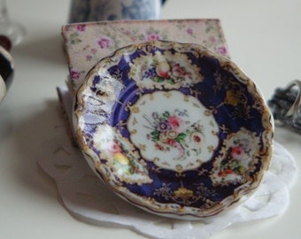 Dollhouse Miniature 1:12 Scale Sèvres Blue Sapphire Plate