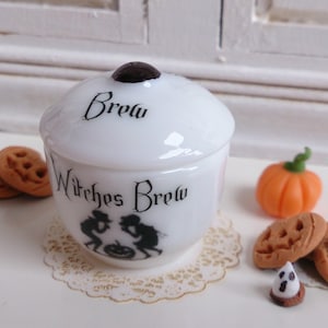 Halloween Hobgoblin Porcelain  Dollhouse Miniature Bowl.