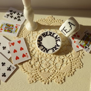 Alice in Wonderland Tea Time  Dollhouse Miniature Teacup and Saucer