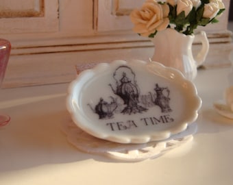 Tea Time Dollhouse Miniature Scalloped Tray