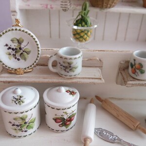 1:12 Scale Botanic Eden Fruits Dollhouse Miniature Canisters image 4