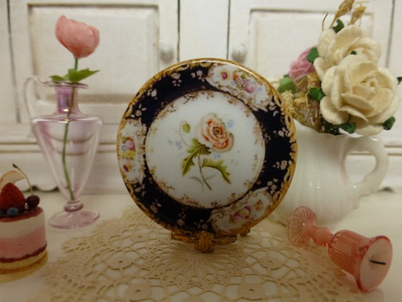 Coalport Bavaria Poppy and Harebells Dollhouse Plate