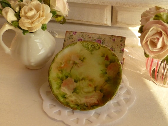 リモージュ ソフトピンクのバラのドールハウス用プレート - Etsy 日本