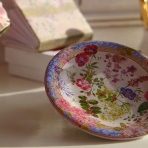 Mille Fleurs Plate for Dollhouse 1:12 Scale