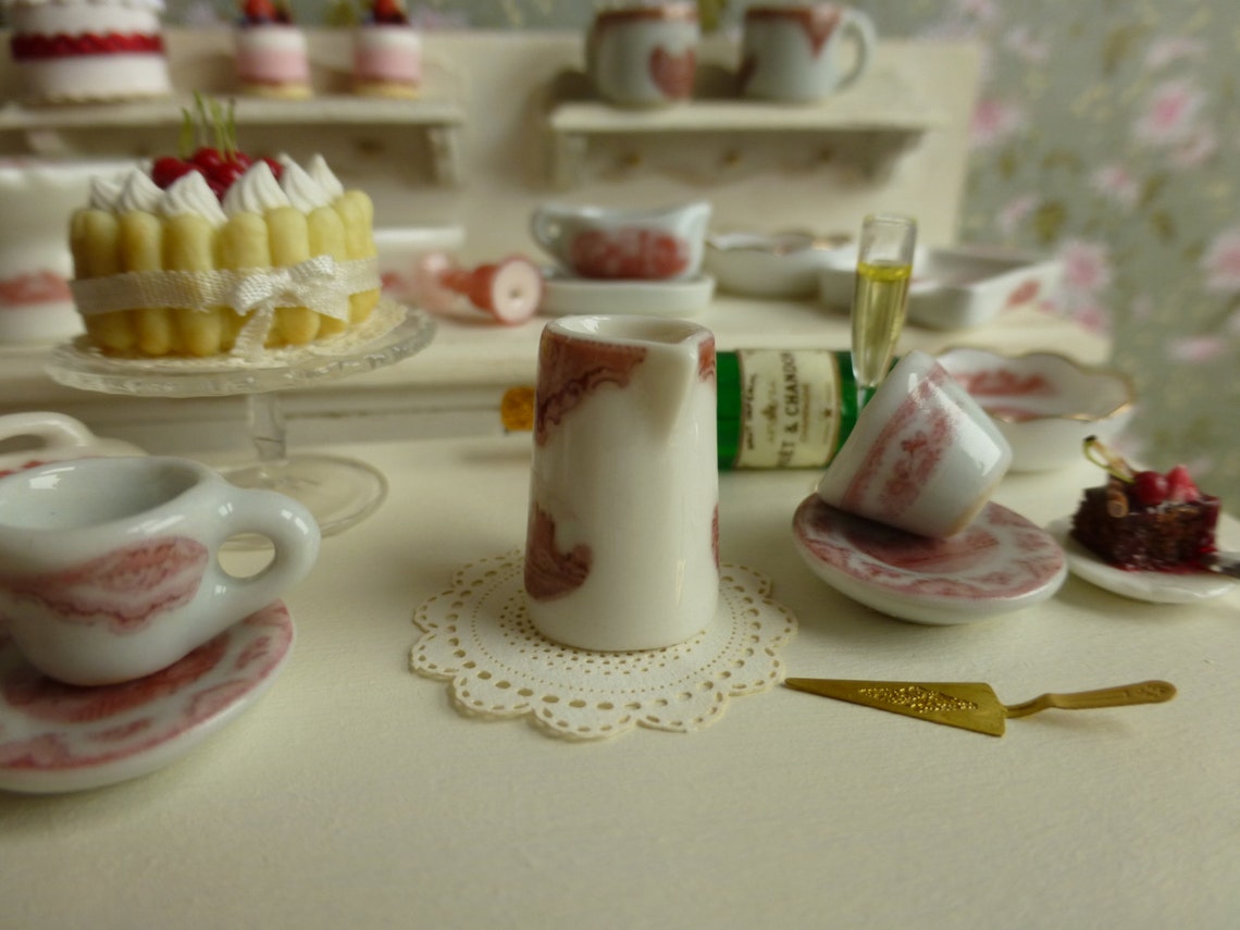 Old Britain Castles Pink Dollhouse Miniature Classic Jug Etsy