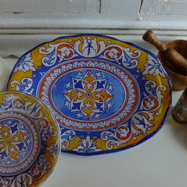 Mediterranean Style Dollhouse Tray