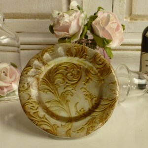 Gold Baroque Plate for Dollhouse