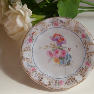 Pink Chrysanthemums Plate for Dollhouse