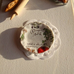 Italian-Pasta Plate for Dollhouse