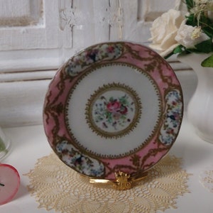 Sèvres Peach Floral Dollhouse Plate