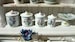 Dollhouse Miniature Kitchen Botanic  Metal Canisters in 1:12 Scale 