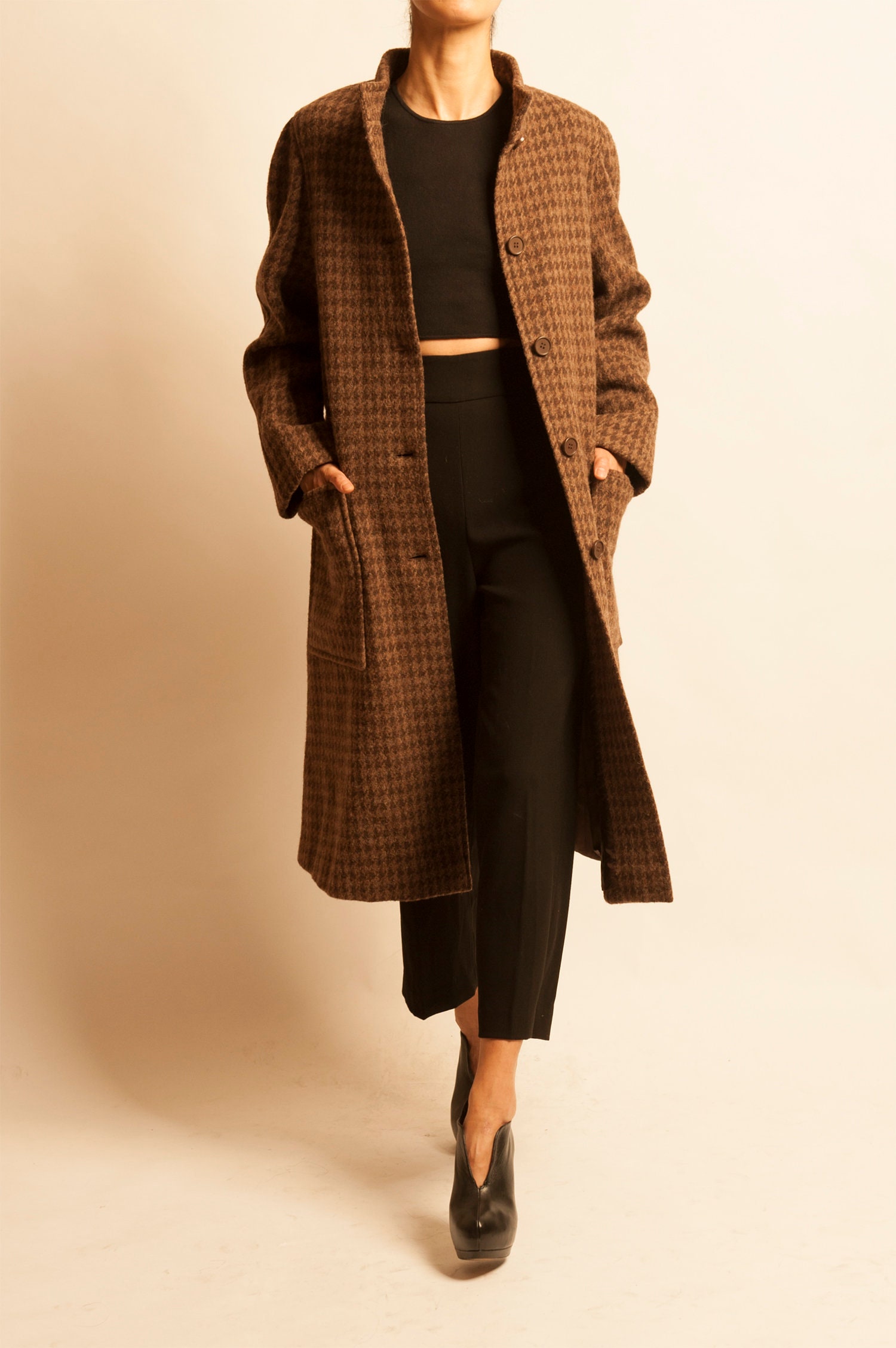 houndstooth duster coat
