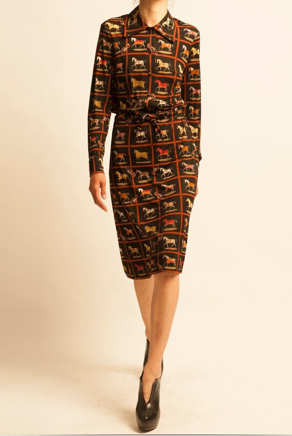 Shirt dress HERMÈS from 1970’s