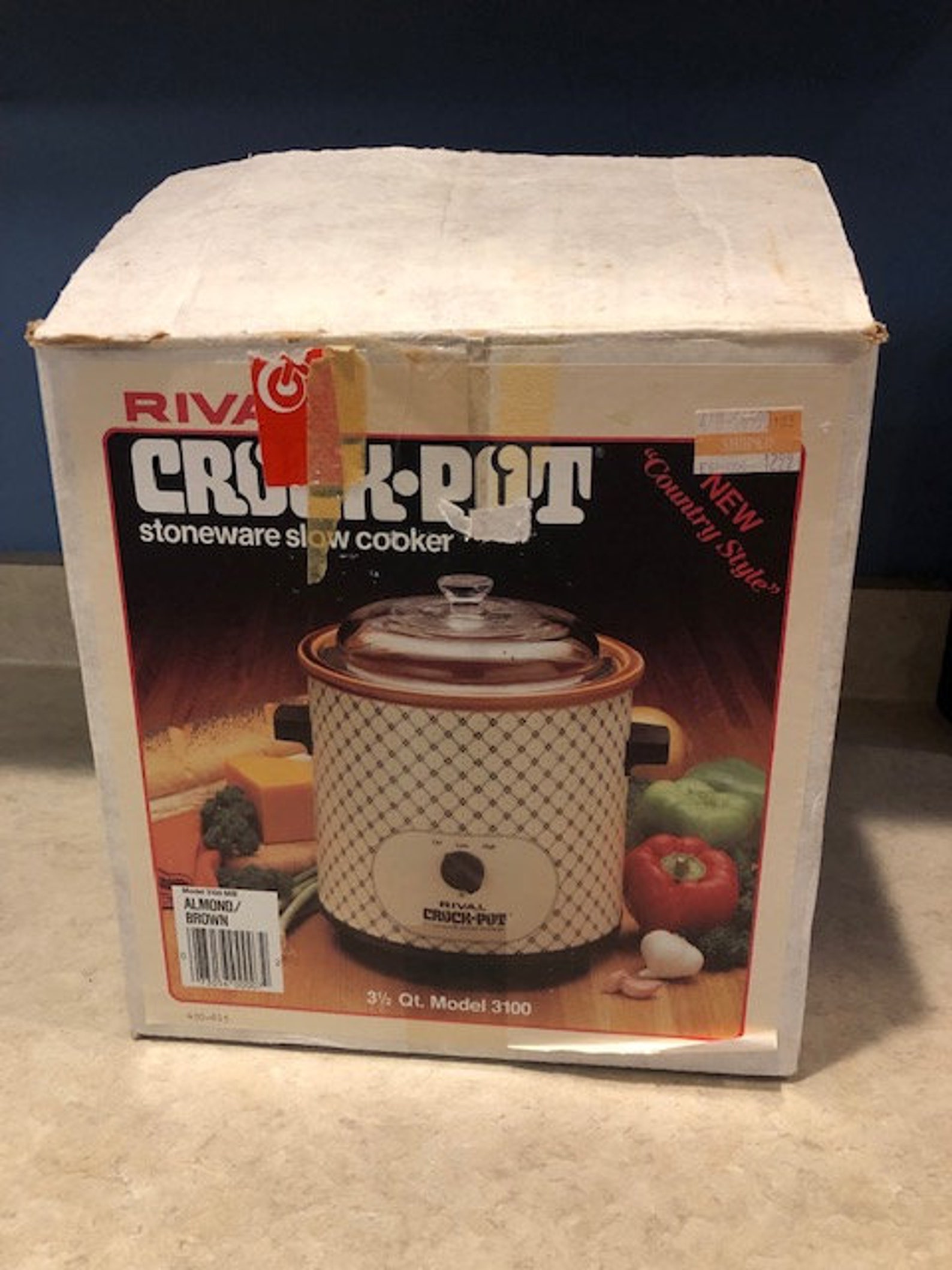 Rival CrockPot 3.5 Quart Stoneware Slow Cooker Model 3100MB Etsy
