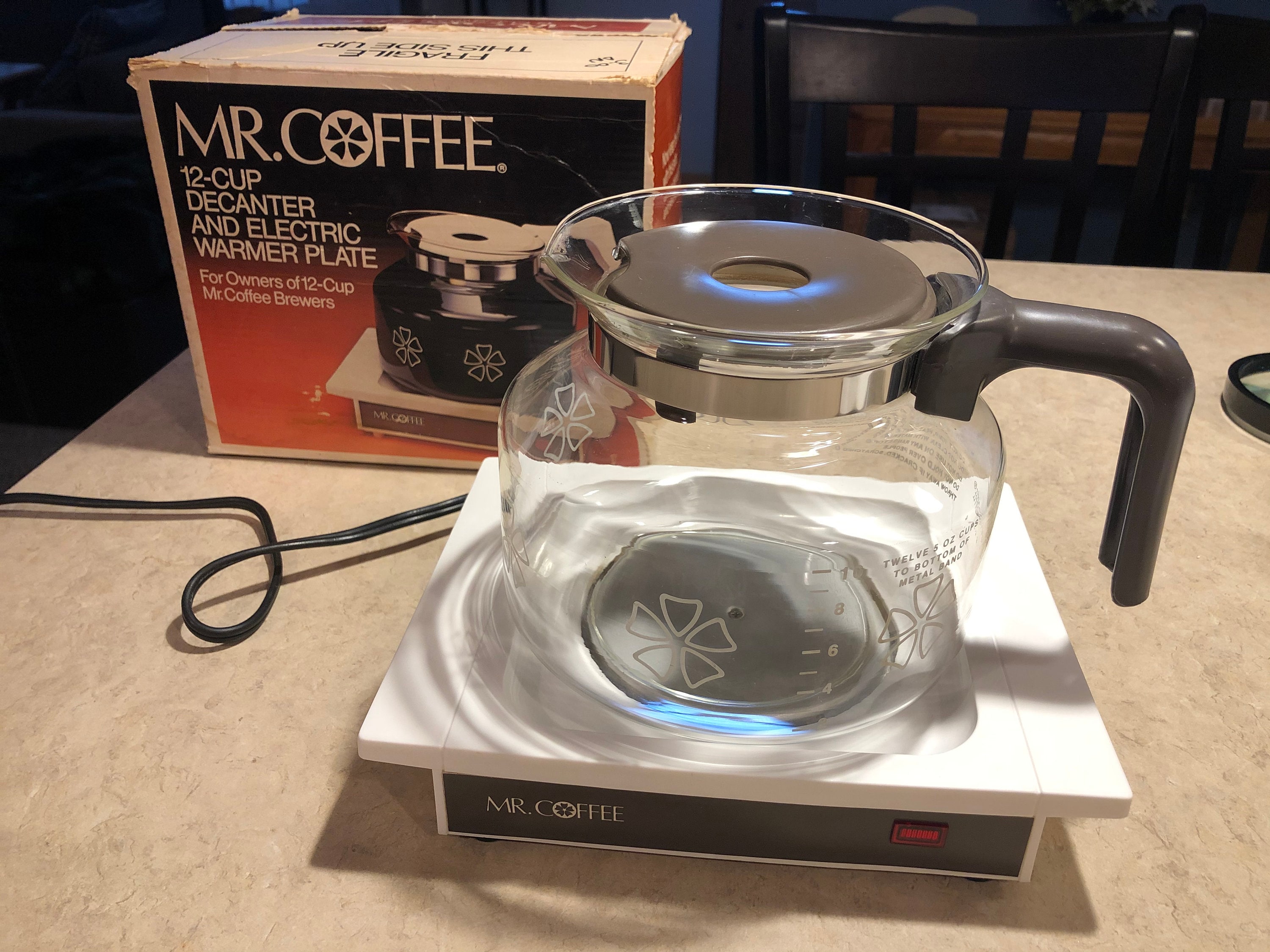 Mr. Coffee 12Cup Decanter Carafe & Electric Warmer Plate Etsy