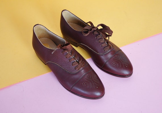 80s PREPPY oxford CLASSIC oxfords LEATHER oxfords