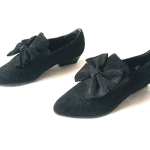 80er Jahre Fliege Schühchen EDWARDIAN Schühchen Knöchel Stiefeletten Band Schühchen adrette Schühchen niedliche Babyschuhe / / Größe 5,5 US / 3 uk / 35,5 Eu