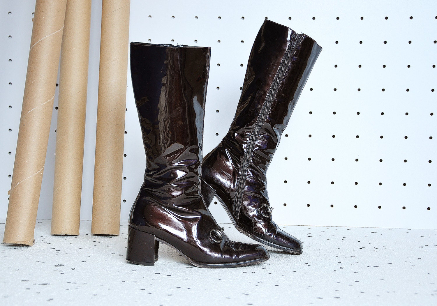 cheap patent boots