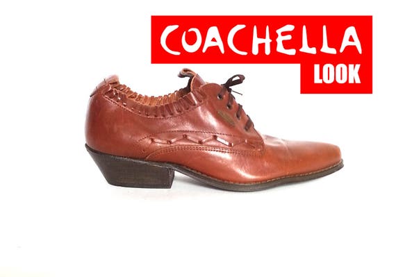 80s WESTERN booties HIPPIE booties leather booties