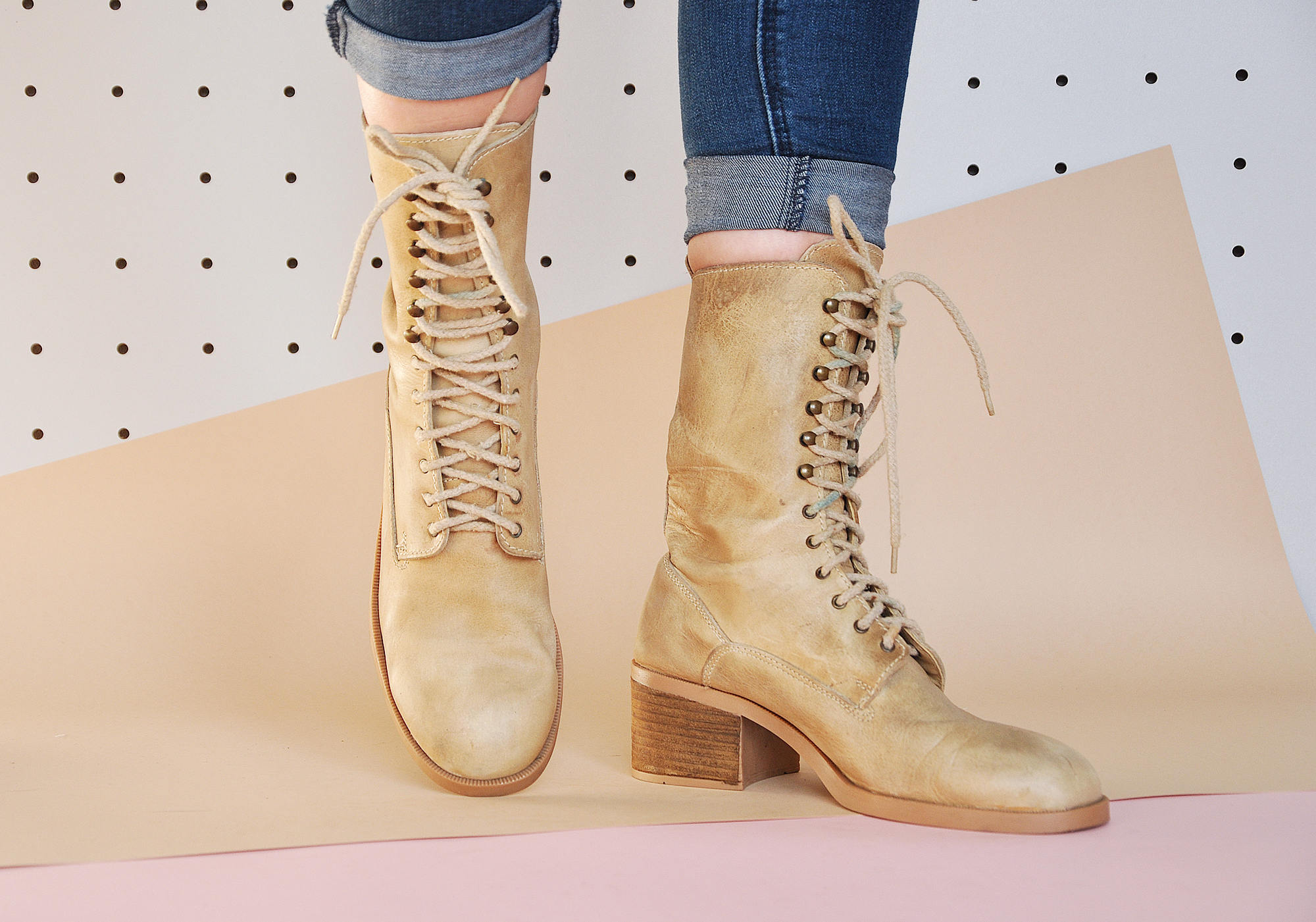 half calf laced boots from antiquity