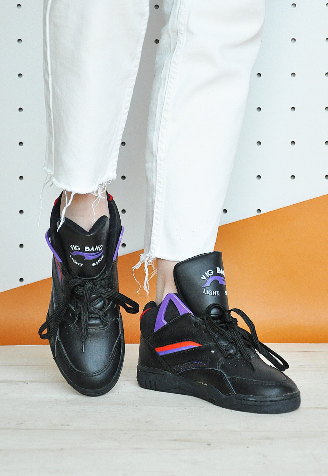 90s HIGH Top Sneakers RAVE Sneakers Club Kid Sneakers Vegan
