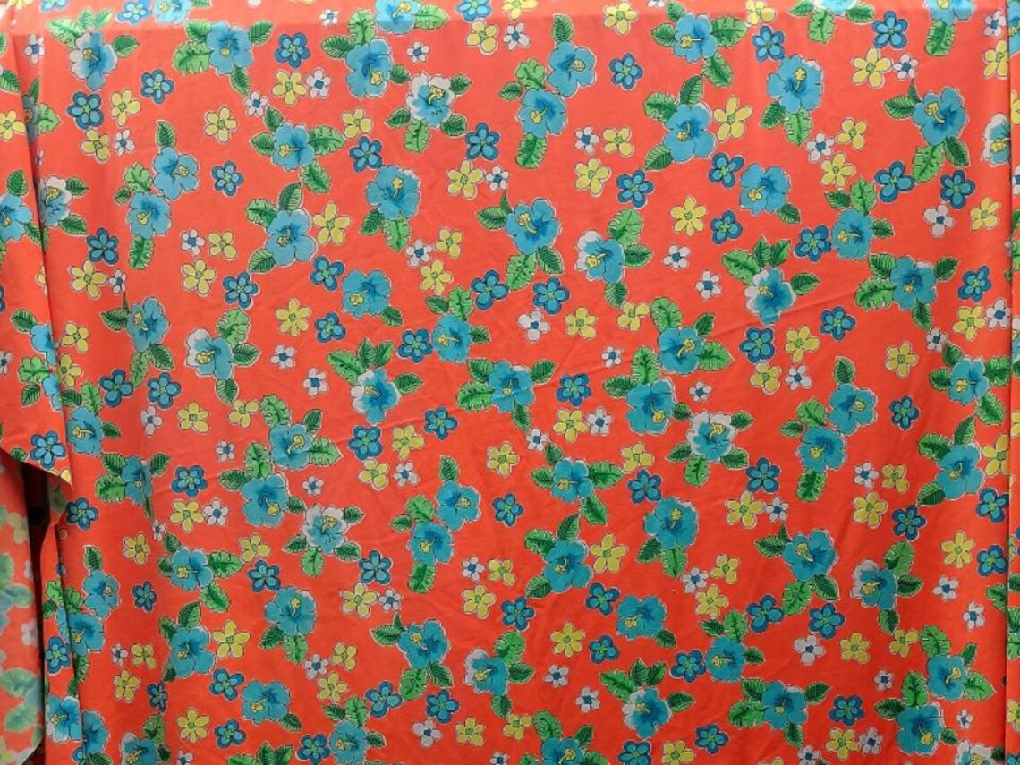 Vintage Bold Bright Swimwear Fabric Strechy Floral Hawaii Etsy