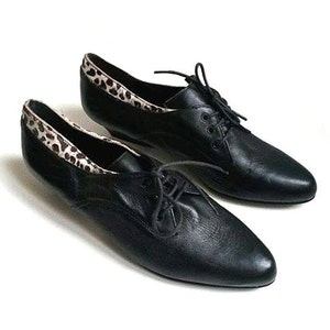 80er Jahre EDWARDIAN Schühchen Knöchel Schuhe OXFORD Schuhe schnüren Schühchen adrette Schühchen viktorianischen Babyschuhe / / Größe 6,5 US / 4 uk / 37 Eu