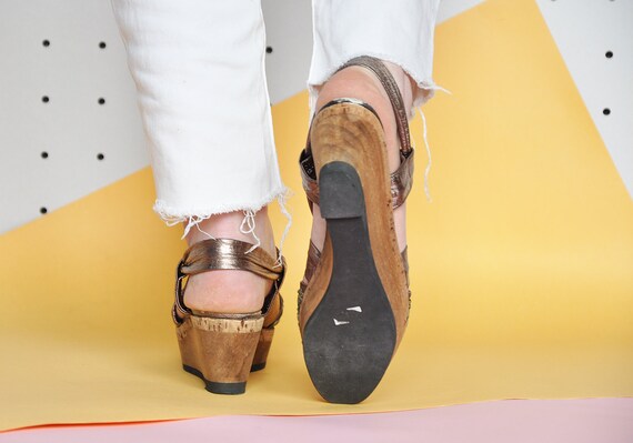 70s SANDALS platform sandals WEDGE sandals BOHEMI… - image 4