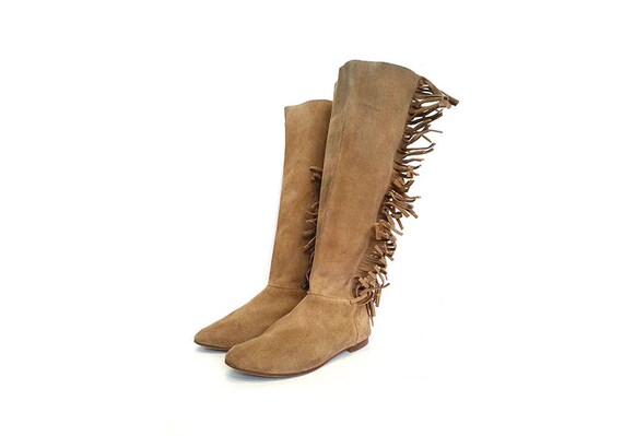 tall slouch suede boots