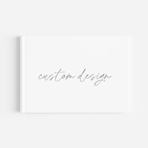CUSTOM DESIGN Linen Cover Wedding Guest Book | Engagement Party | Event | Couples | Baby | Photo Album | Wedding Gift | Scrapbook
