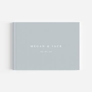 MINIMALIST Personalised Linen Cover Wedding Guest Book | Engagement Party | Event | Couples | Baby | Photo Album | Wedding Gift | Scrapbook