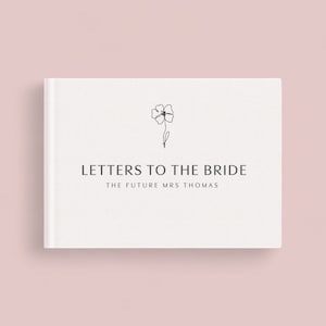 POPPY Cartas de capa personalizadas de linho para a noiva Livro de visitas | Casamento | Evento | Chá de panela | Álbum de fotos | Presente de casamento | Álbum de recortes