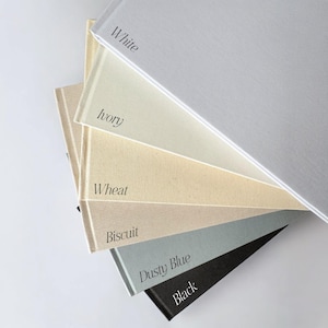 Libro de visitas con tapa de lino en blanco / Boda / Libro de visitas / Diario / Despedida de soltera / Cartas a la novia / Álbum de fotos / Regalo de boda / Álbum de recortes