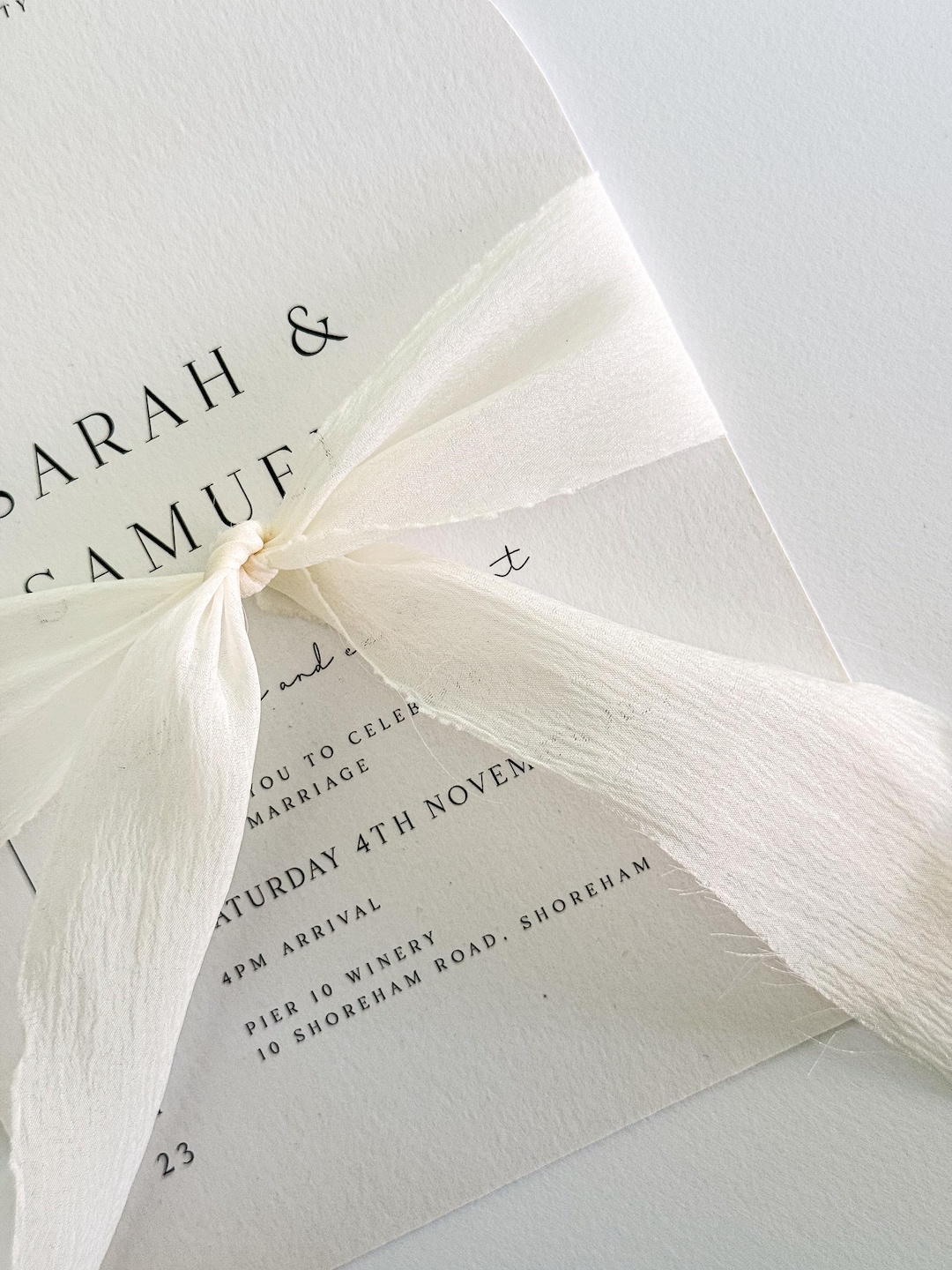 Silk Chiffon Ribbon: 5m Hand-torn Ribbon With Raw Edges - Etsy