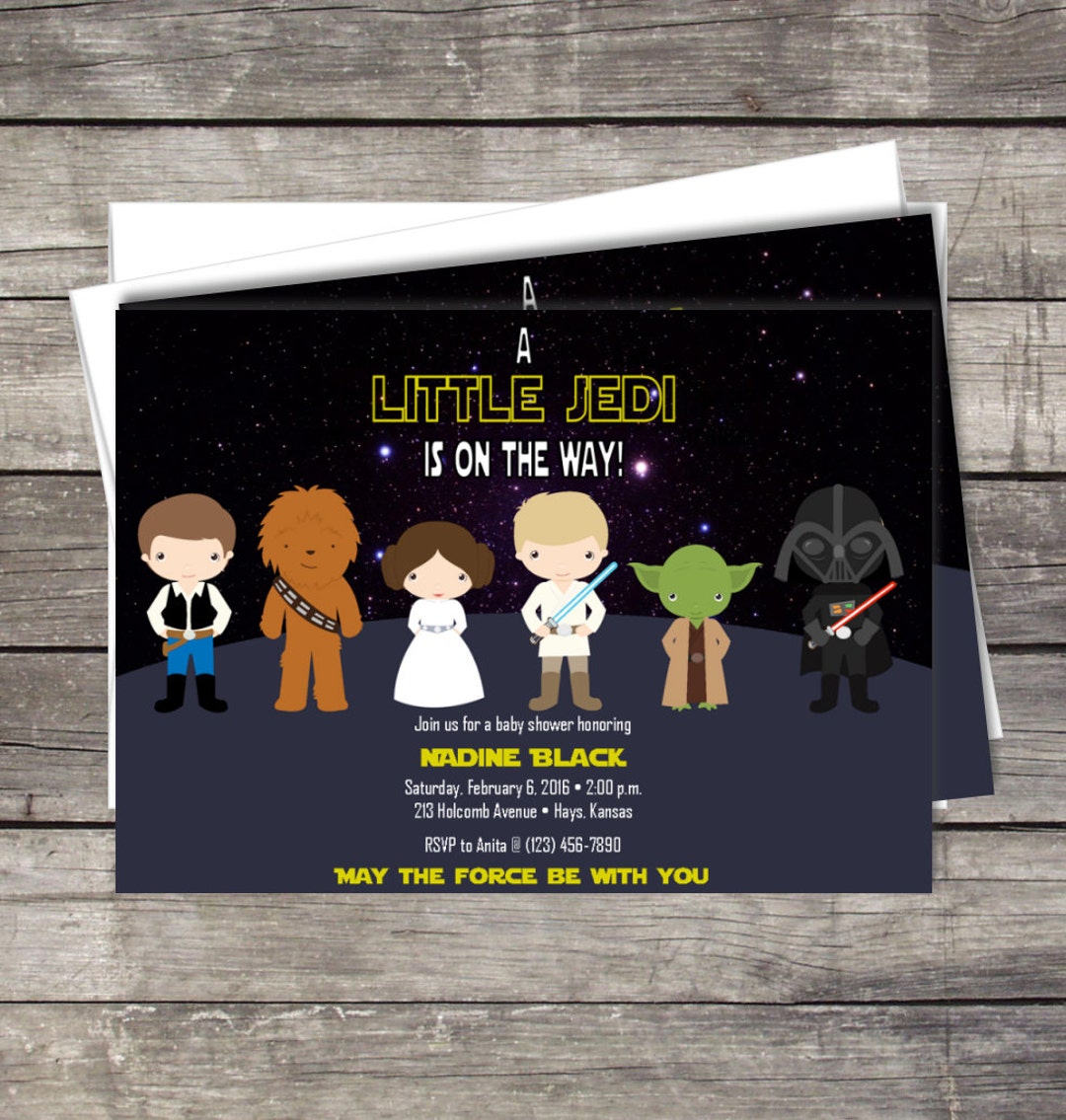 Bijproduct Raad Snel Star Wars Baby Shower Invitation Customized for Your Event - Etsy
