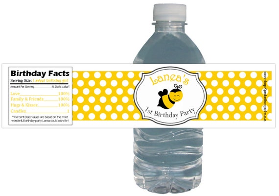 Waterproof Baby Pink Lemonade Party 10ct Bottle Labels birthday baby shower