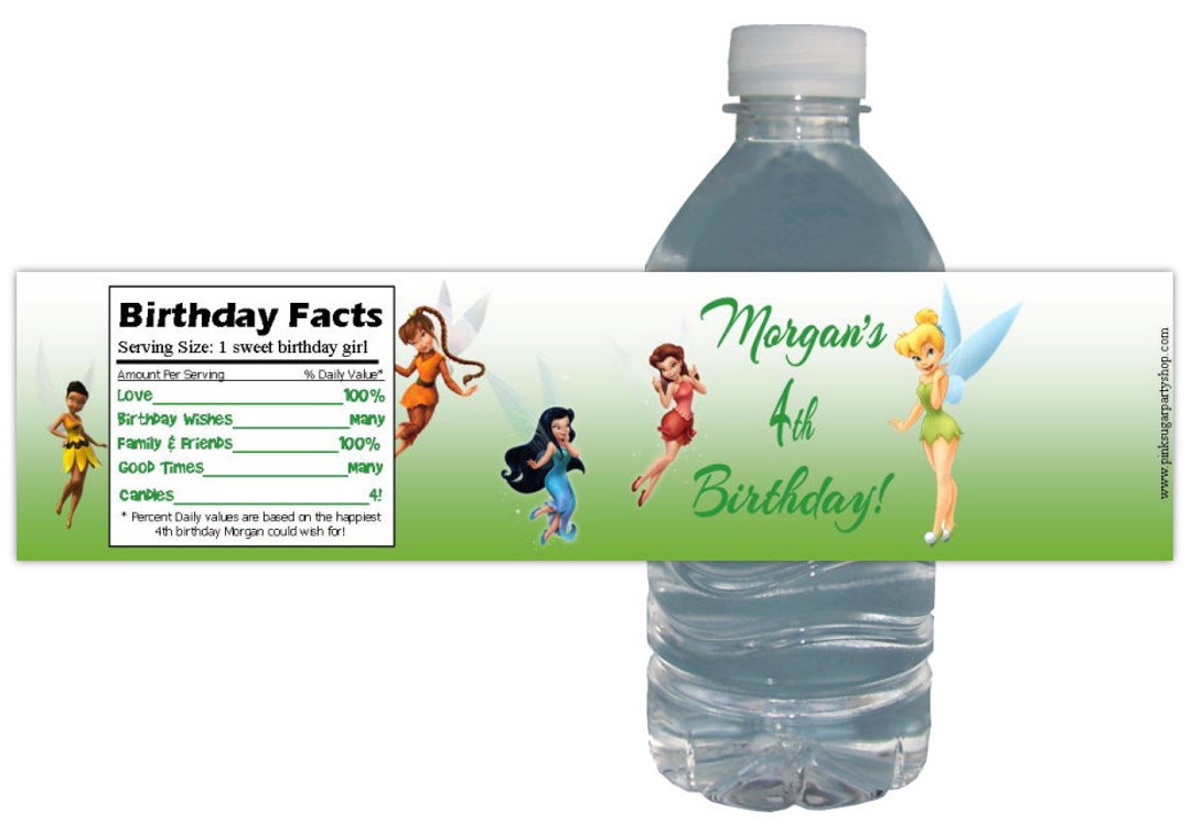 tinkerbell-water-bottle-labels-birthday-party-waterproof-etsy