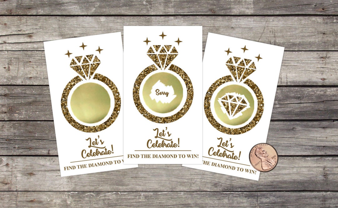 Bridal Shower Scratch off Game Cards, 10ct, Shower Favor, Lottery